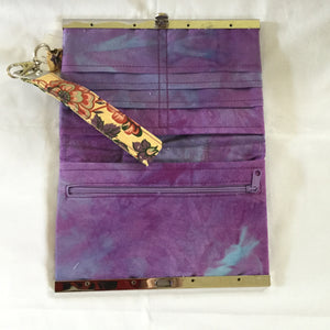 Purple and Gold Handmade fashion bag, clutch, wallet - Barbz.net