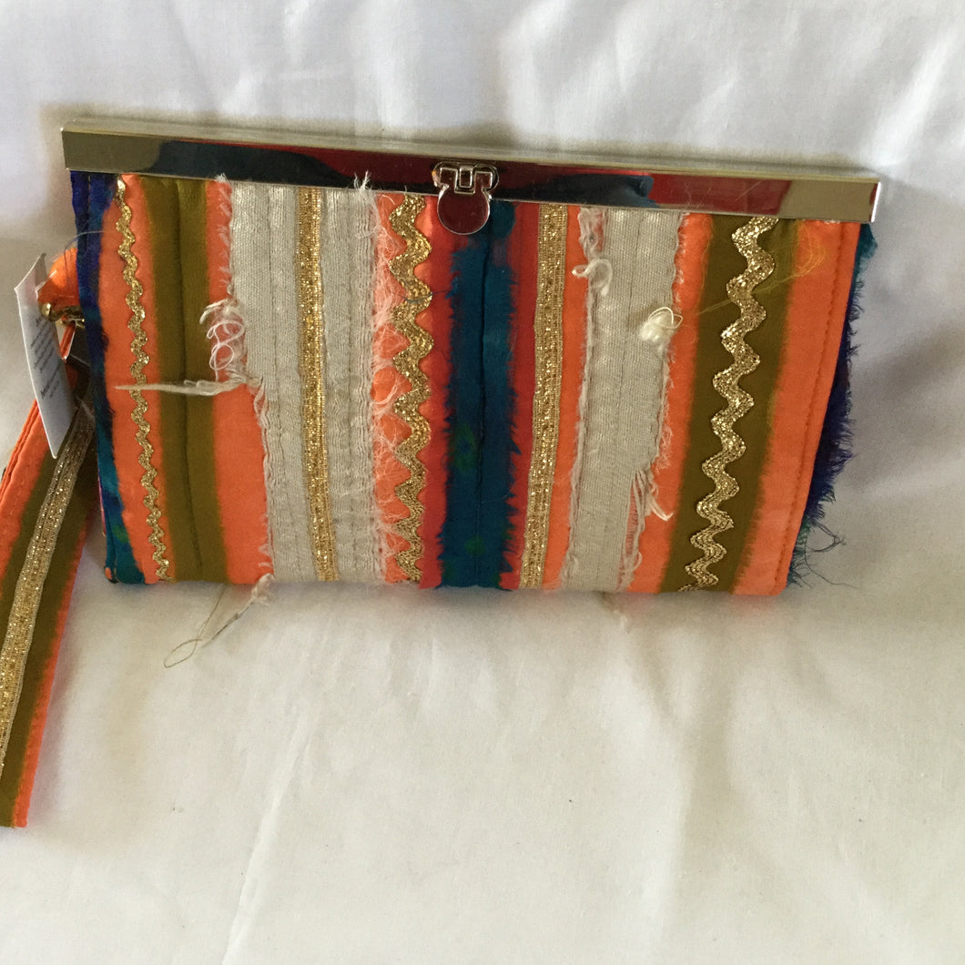orange silk woman wallet - Barbz.net