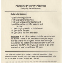 Morgan's Monster Madness Quilt Pattern