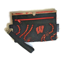 SOLD Wisconsin Motion W Wallet in Red and Black Sequin
