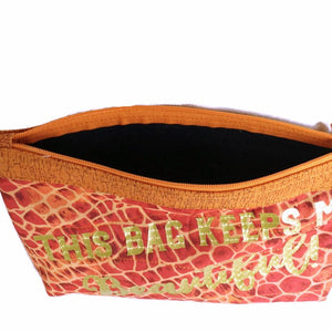 Cosmetic Makeup Bag, Makeup Case, Makeup Pouch, This Bag Keeps me Beautiful
