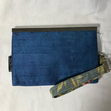 Repurposed Home Dec Fabric - Blue Hand Dyed Silk- Wallet Deluxe -  Barbz.net