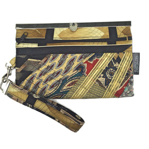 Gold and Black Ladies Wallet Wristlet