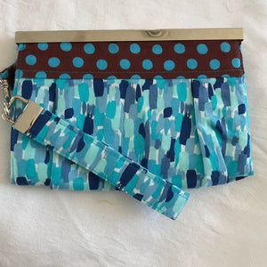 Polka Dot Watery - Handmade fashion bag, clutch, wallet regular